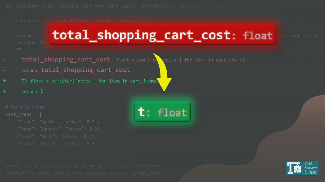 Descriptive Variable Names Are Not Always Good